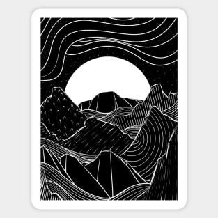 A dark seascape Sticker